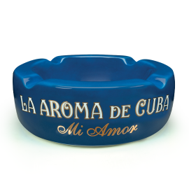 La Aroma de Cuba Ceramic Ashtray Mi Amor Blue each