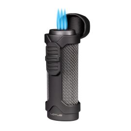 Lotus Armor Triple Torch Lighter with Punch Black each