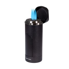 Veritgo King Triple Torch Lighter with Punch Black each