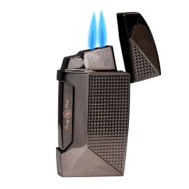 Rocky Patel Lighter Edge Double Torch With Punch Gunmetal each