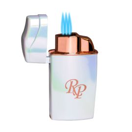 Rocky Patel Lighter VIP Triple Torch With Punch Pearl with Rose Gold each