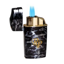 Rocky Patel Lighter VIP Triple Torch With Punch Black Marble each