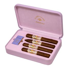 La Aroma de Cuba Noblesse Cigar and Dupont Lighter Gift Set box of 4