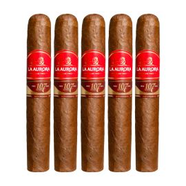 La Aurora 107 Nicaragua Belicoso Natural pack of 5