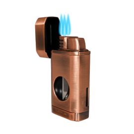 Lotus Rocket Triple Torch Lighter with V-Cutter Copper each