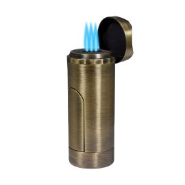 Veritgo King Triple Torch Lighter with Punch Brass each