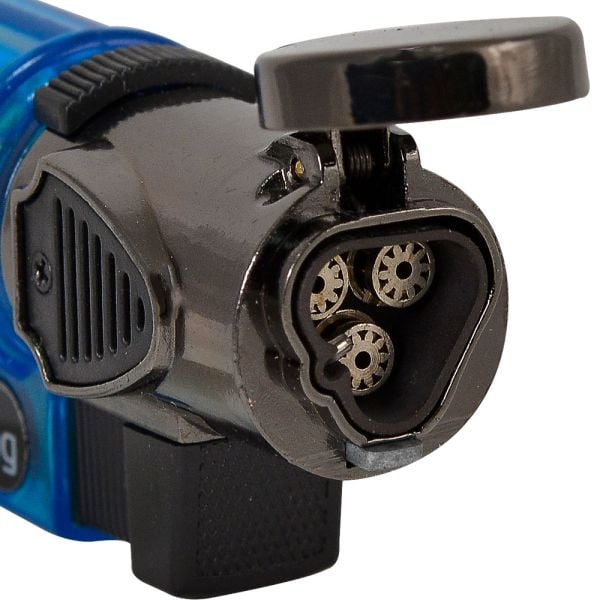 Godzilla Lighter Triple Torch Blue - Mike's Cigars