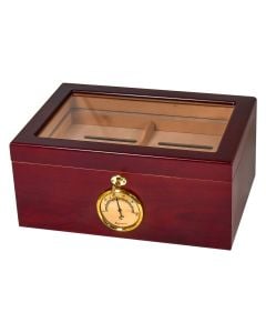 Berkeley 100 Ct. Humidor W/ Glass Top & External Hygrometer
