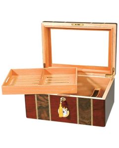 Pompeii 100 Cigar Glass Top Humidor