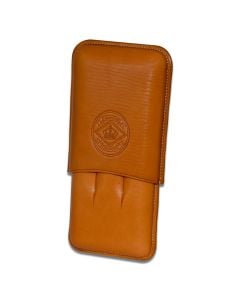Diamond Crown 3 Cigar Robusto Tan Leather Case