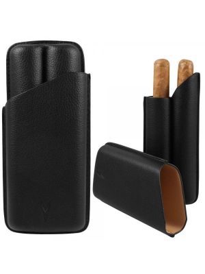 Lotus 70 Ring 2 Finger Cigar Case Black