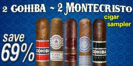 2 Cohiba 2 Montecristo Cigar Sampler 10 cigars
