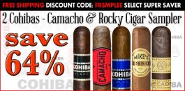 2 Cohibas Camacho and Rocky Cigar Sampler 10 cigars