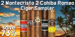 2 Montecristo 2 Cohiba Romeo Cigar Sampler 10 cigars
