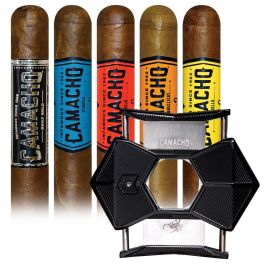 Camacho Core 5ive Robusto Assortment and Cutter each