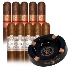 Rocky Patel 10 cigars and Round Ashtray pack of 10