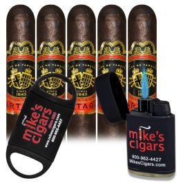 Partagas Black Label Bravo and Mike's Lighter and Cutter pack of 5