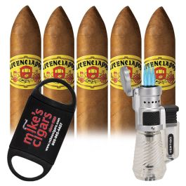 Licenciados Figurado with Lighter and Cutter pack of 5