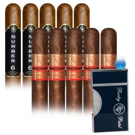 Promo! Rocky Patel 10 cigars and Crest Flat Flame Lighter pack of 10