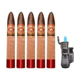 Arturo Fuente Chateau Fuente Queen B with Torch Cigar Lighter pack of 5
