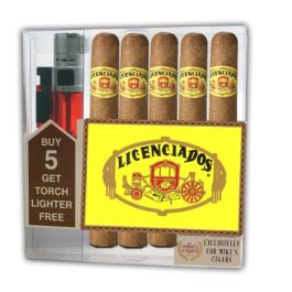 Licenciados Cigar Collection With Cigar Lighter box of 5