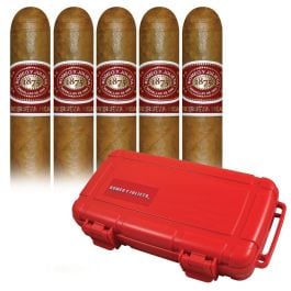 Promo! Romeo Y Julieta Reserva Real Robusto and 5 Cigar Travel Humidor pack of 5