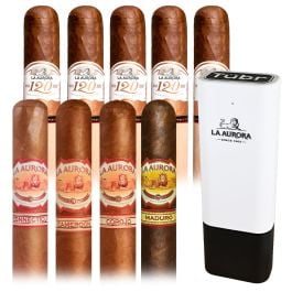 Promo! La Aurora 9 Cigar Sampler and Travel Case pack of 9