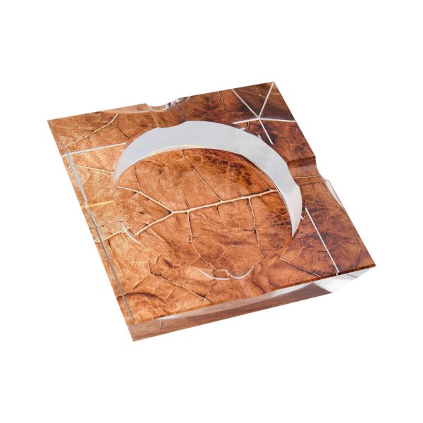 tobacco leaf ashtray Tobacco Leaf Crystal Ashtray