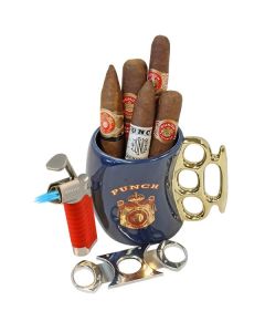 Punch Mug Cutter Lighter And Cigars Gift Set