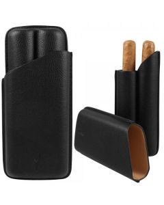 Lotus 70 Ring 2 Finger Cigar Case Black