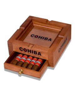 Cohiba Wood Ashtray with Cigars