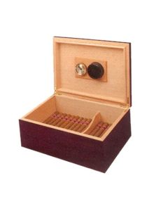 Rosewood Humidor With Cigars