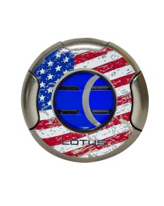 Lotus Meteor Round 64 Ring Cigar Cutter American Flag