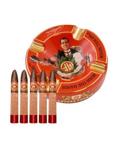 Arturo Fuente Queen B Hands Of Time Red Ashtray Gift Set 