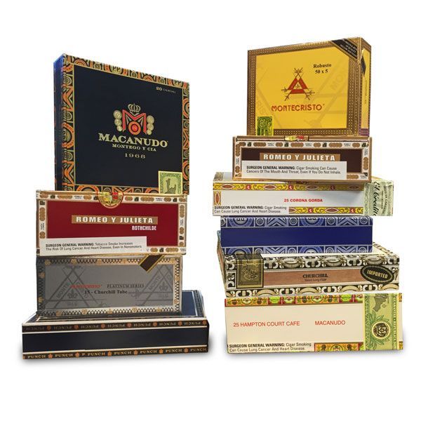 Pack Of 10 Empty Paper Covered Cigar Boxes - Assorted Sizes For Crafts, Storage, & Projects - View #4