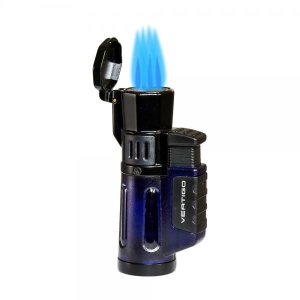 Vertigo Cyclone 3 Quad Torch Lighter Blue