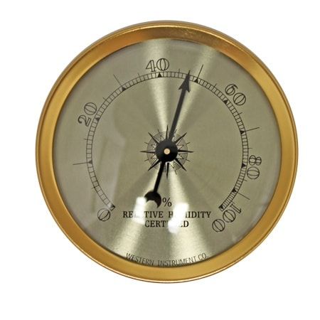 Analog hygrometer diameter 45 mm for cigar box