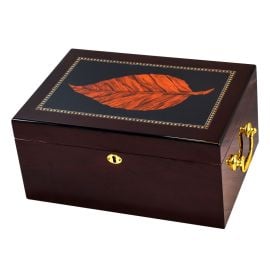 Deauville 100 Cigar High Gloss Humidor With Tobacco Lea