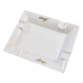 Davidoff Ashtray 92093 白 Davidoff Porcelain White Ashtray - Mike's Cigars