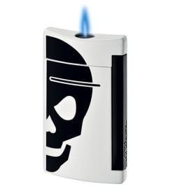 White with Black Skull