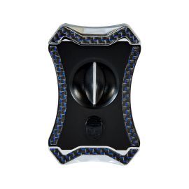 Silver Black and Blue Carbon Fiber
