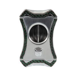 Silver and Green Carbon Fiber