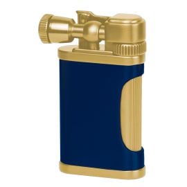 Blue and Titanium Gold Satin