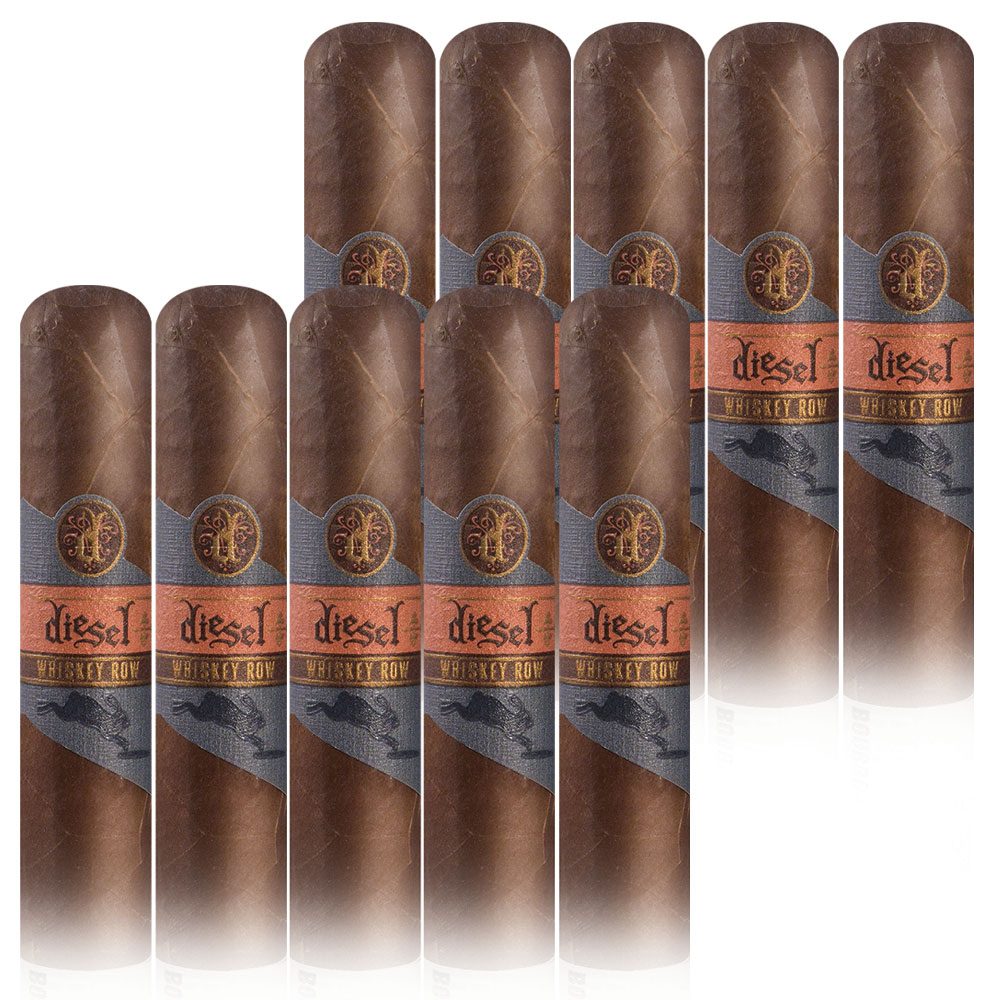 Add 10 Diesel  Whiskey Row cigars ($88.00 value) for only $4.99 with box purchase of participating brands of Diesel
*boxes 20 cigars or more, while supplies last