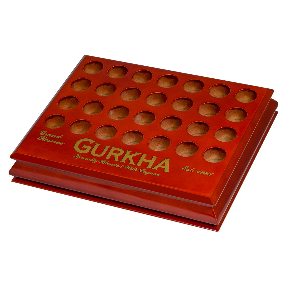 Get the cigar base (holds up to 28 cigars) for only $9.99 with box purchase of participating brands of Gurkha Grand Reserve and Gurkha Private Select