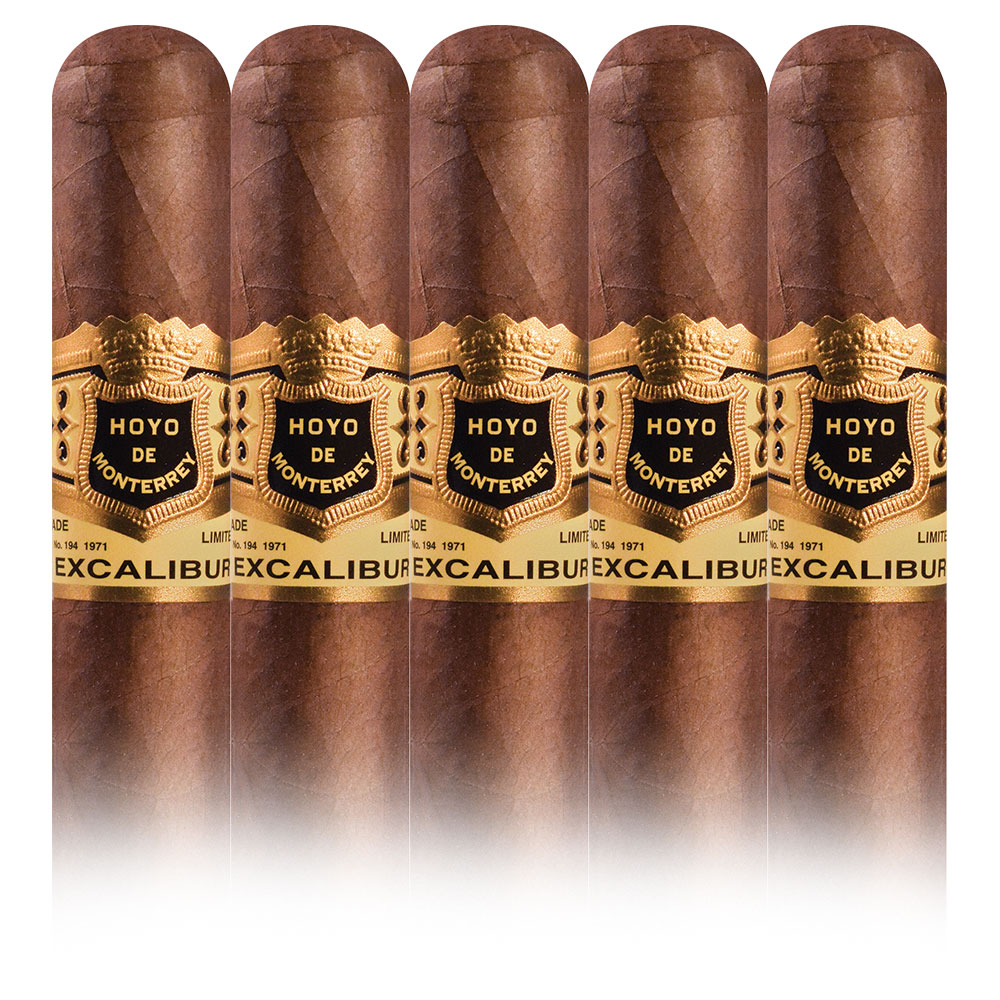 Add an Excalibur 5 pack ($51.00 value) for only $1.99 with box purchase of participating brands of Hoyo de Monterrey, Excalibur
*boxes 20 cigars or more, while supplies last