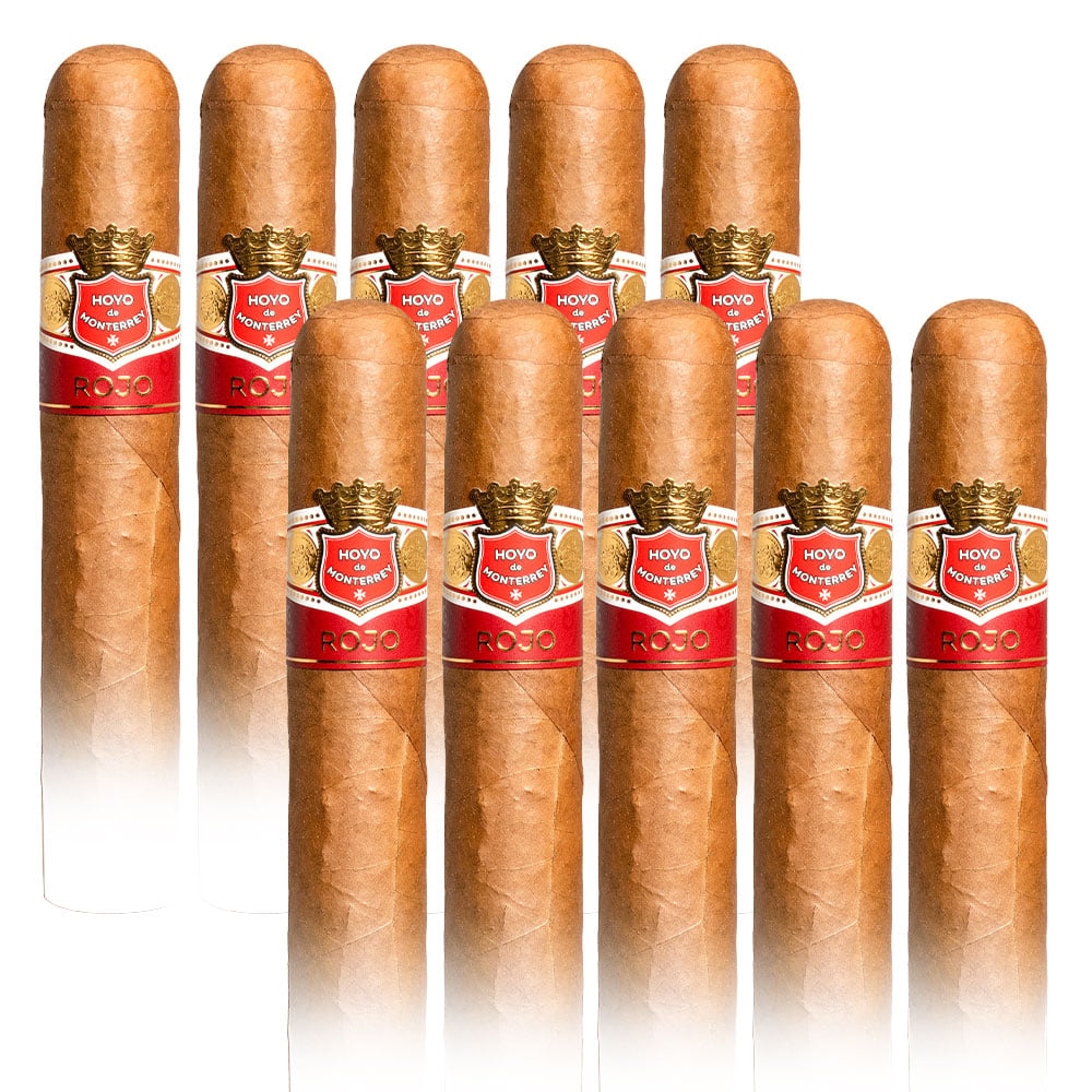 Add a Hoyo de Monterrey Rojo 10 pack ($79.00 value) for only $4.99 with box purchase of participating brands of Hoyo de Monterrey, Excalibur
*boxes 20 cigars or more, while supplies last
