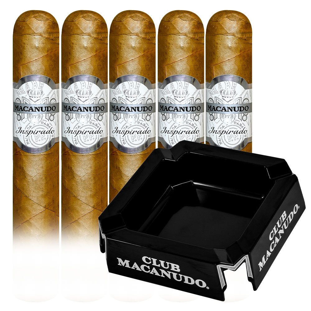 Add a Macanudo Inspirado White 5 pack and Club Macanudo Black Ashtray ($91.00 value) for only $4.99 with box purchase of participating brands of Macanudo
*boxes 20 cigars or more, while supplies last 