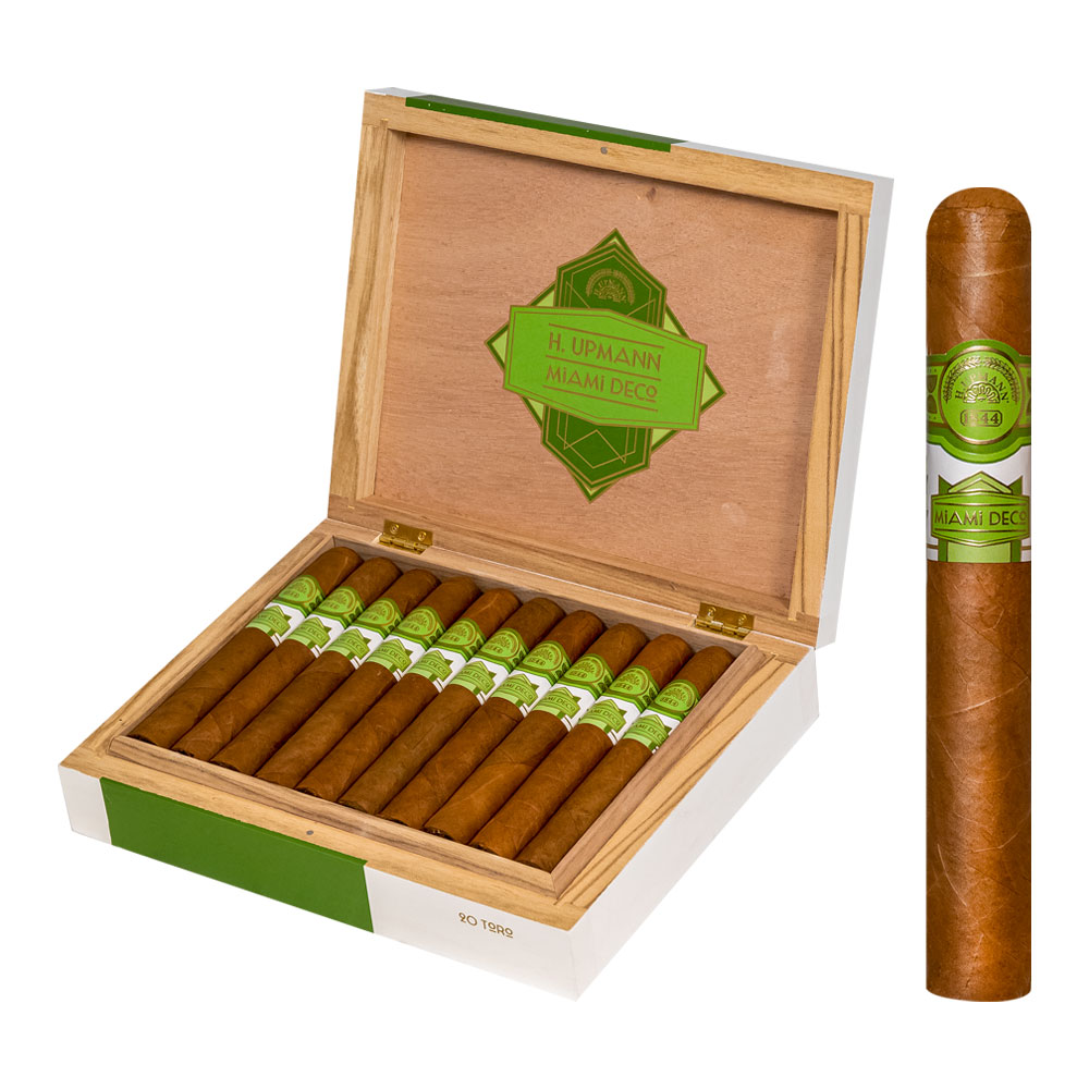 Add a BONUS BUY! H Upmann Miami Deco Churchill Box of 20($213.50 value) for only $99.95 with box purchase of participating brands of H Upmann
*boxes 15 cigars or more, while supplies last