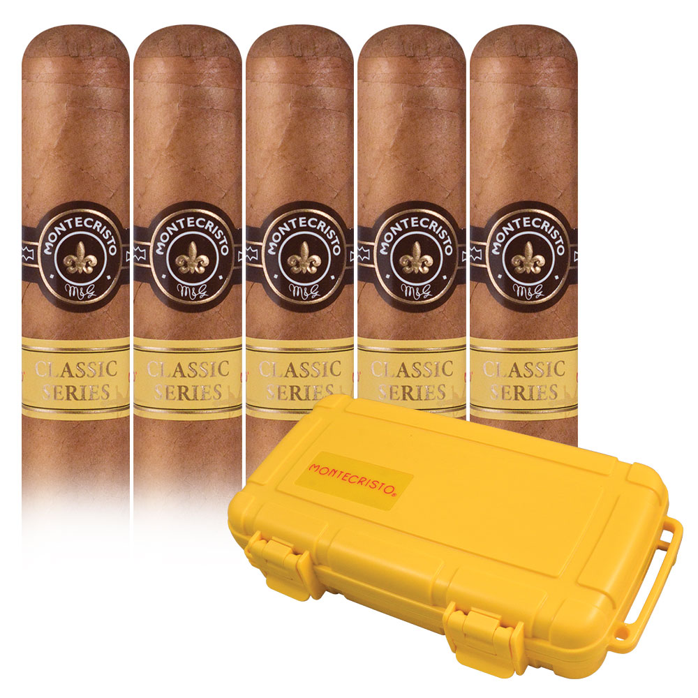 Add a Montecristo Classic 5 pack and Travel Humidor ($94.25 value) for only $4.99 with box purchase of participating brands of Montecristo
*boxes 15 cigars or more, while supplies last